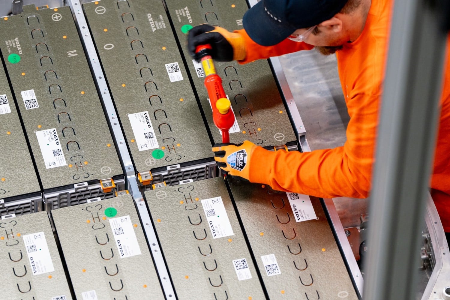 Les batteries qui équipent l'EX90