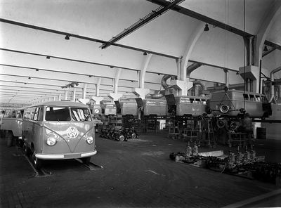 La VW Transporter Factory en 1950