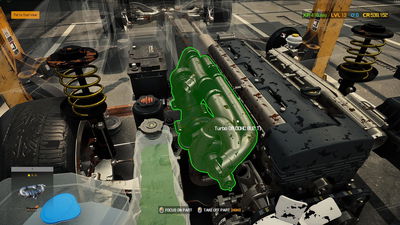 Capture d'écran en jeu de mécanicien de voiture 2021