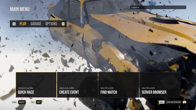 Menus en jeu Wreckfest 2