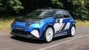 L'Alpine A290 a été transformé en une voiture de rallye prêt pour le patin