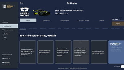 Project Motor Racing - Programme de pilotes d'usine